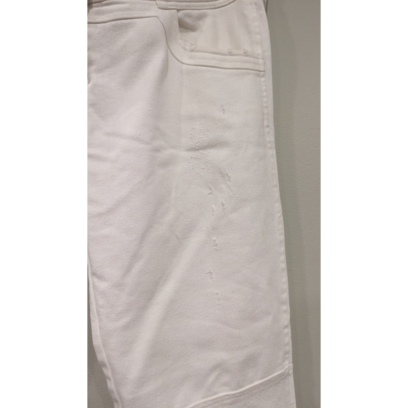 Emerson Frye Mick 3 Ivory Distressed Denim Jeans Size 4 - Picture 7 of 11